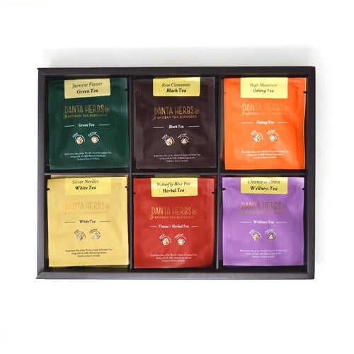 6 Alluring Wooden Slider Tea Chest - Danta Herbs, Gift Box - tea