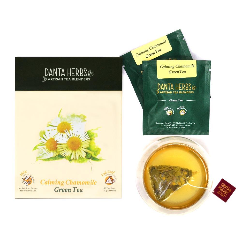 Calming Chamomile Green Tea - Danta Herbs, Green Tea - tea
