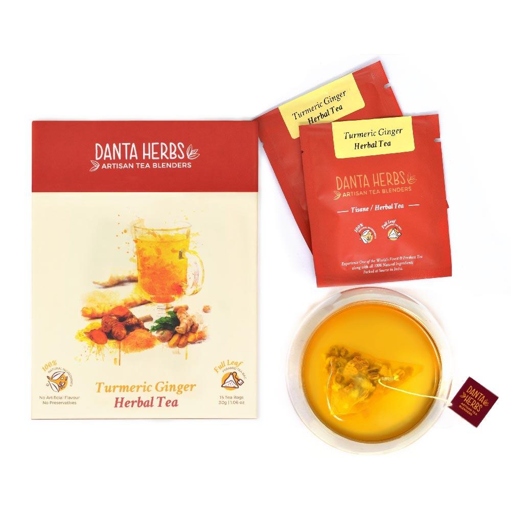 Turmeric Ginger Herbal Tea - Danta Herbs, Tisane - tea
